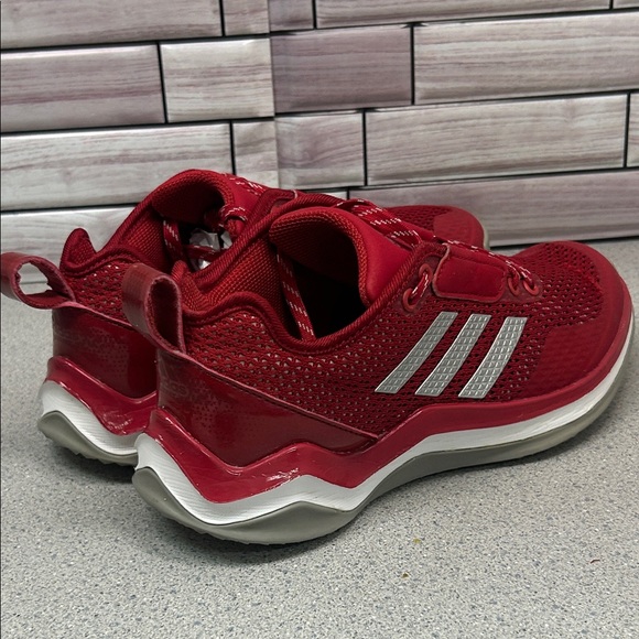 Adidas Crimson Sneakers size 4.5Y Youth shoes with Metallic Stripes - Picture 7 of 16